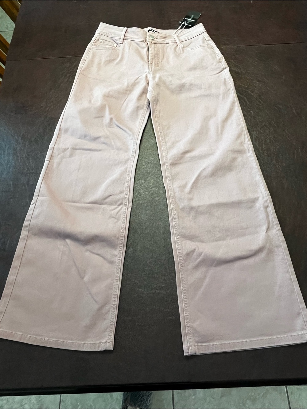 Flamingals women's mauve rose Wide-Leg Jeans - Casual Flare Style
